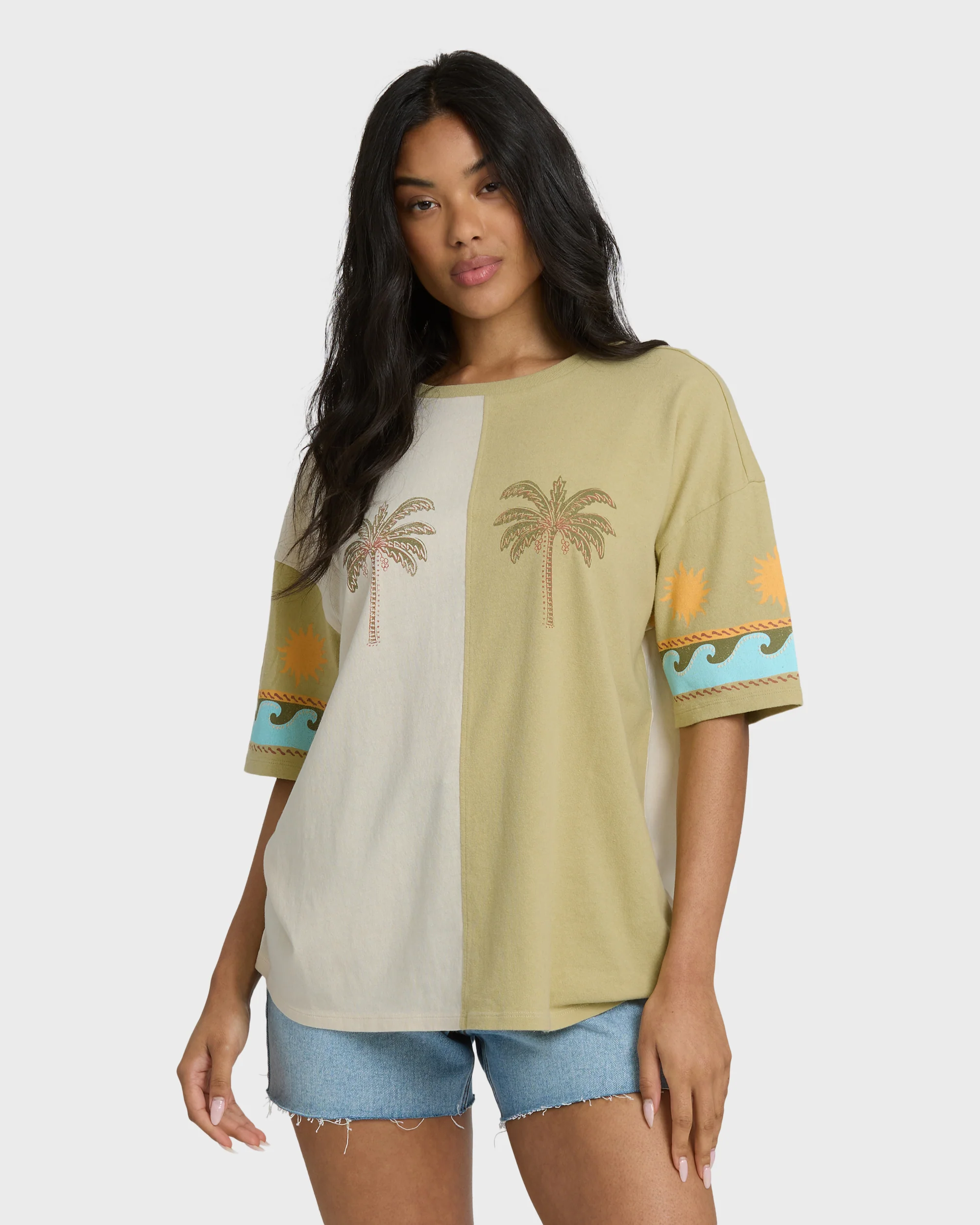 Split Palm Short Sleeve T-Shirt - White Cap - Image 5