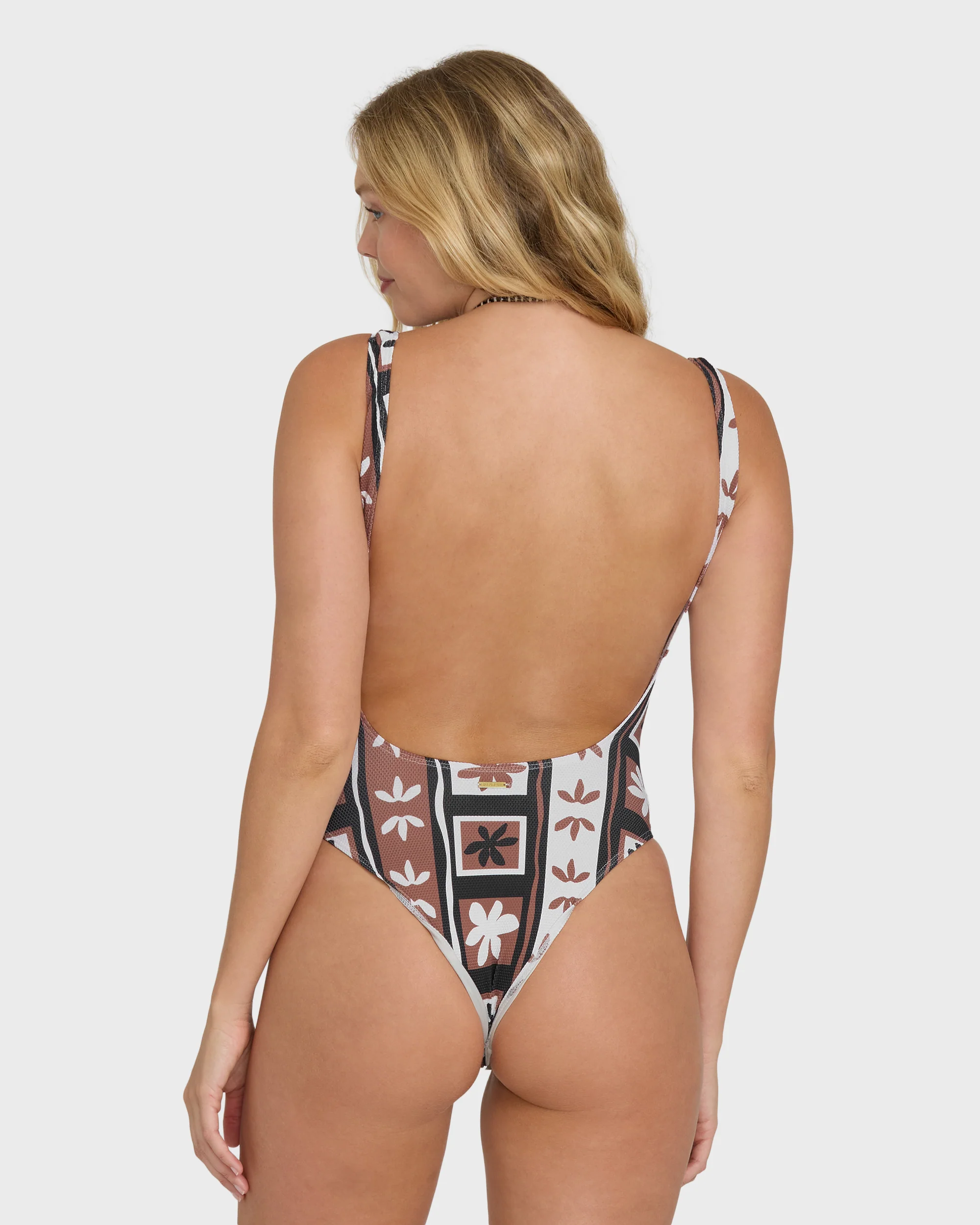 Stay Grounded Tanker One Piece Swimsuit - Brown Stone - Image 5
