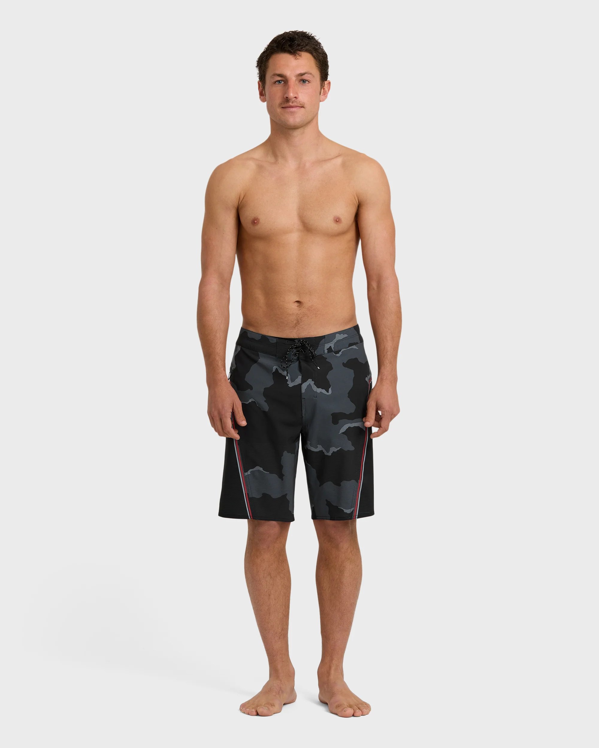 Straddie Airlite 20" Boardshorts - Black Camo - Image 2