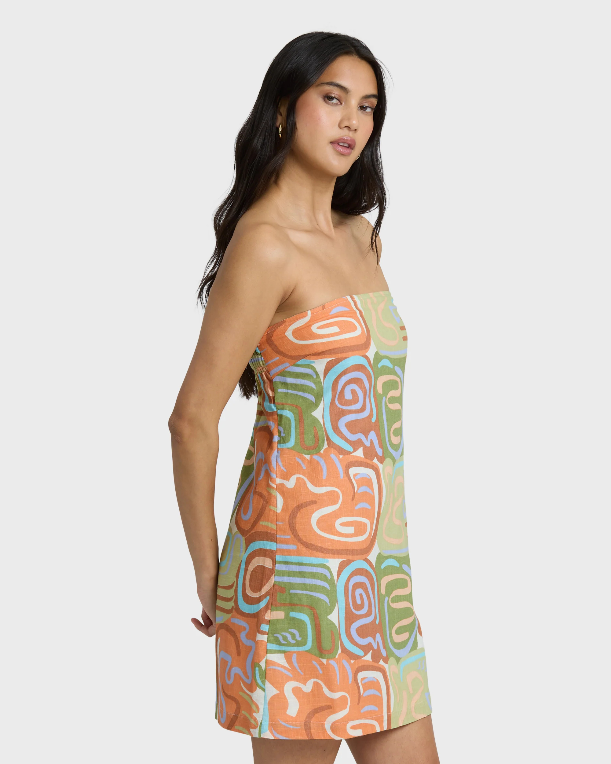 Summer Glow Mini Dress - Orange Multi - Image 4