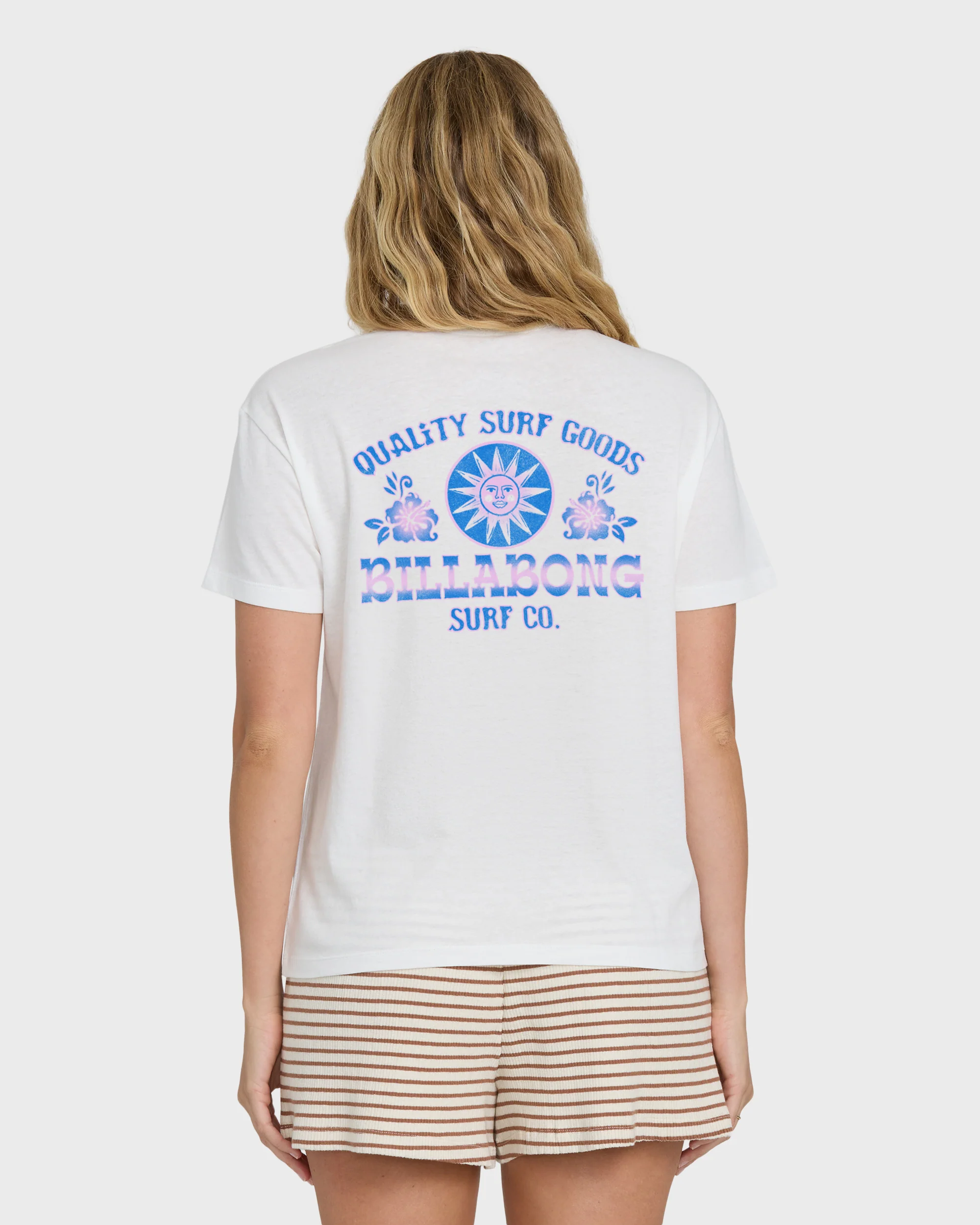 Sun Echoes Short Sleeve Cotton Graphic T-Shirt - Salt Crystal - Image 2