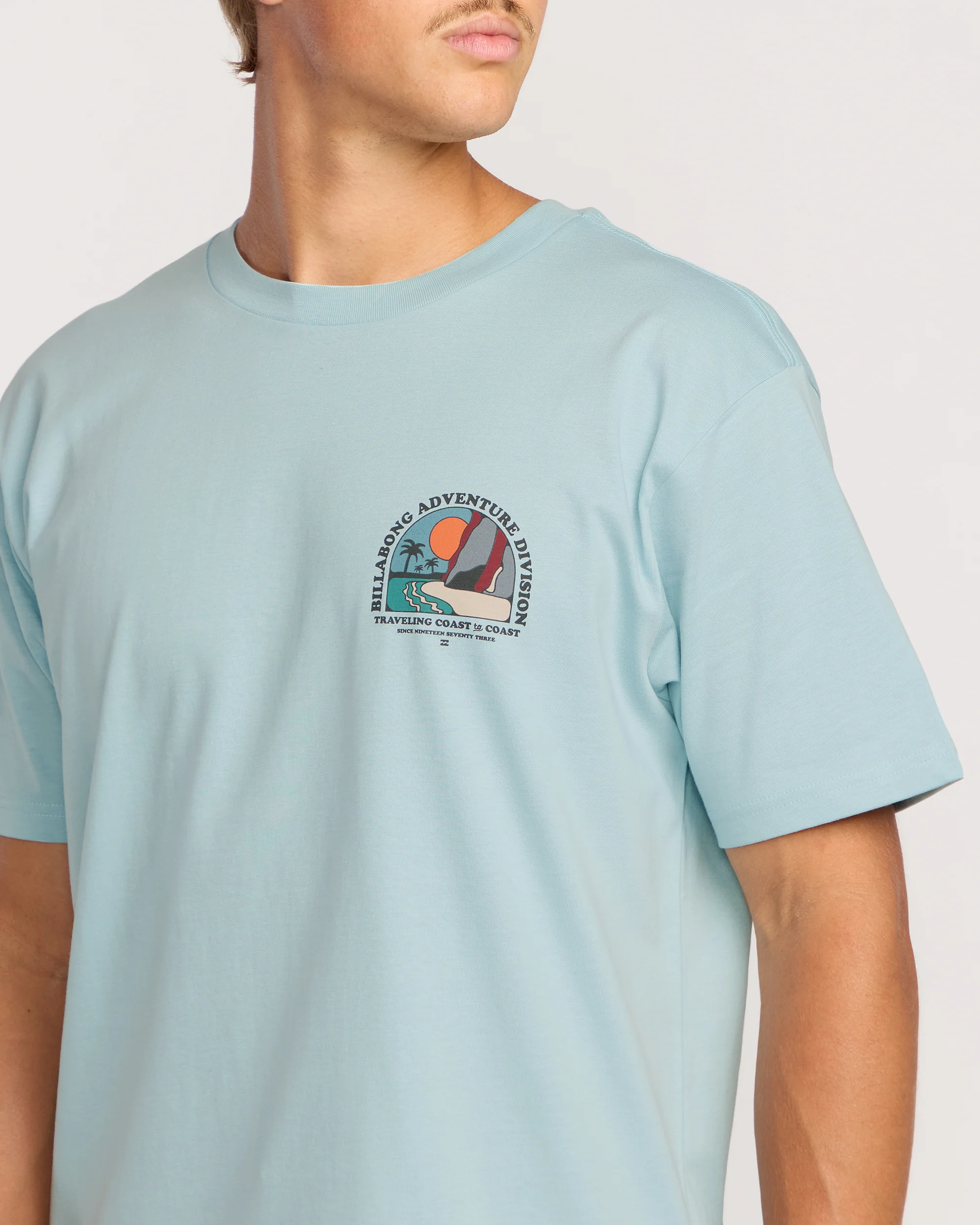 Sundown A/Div Short Sleeve T-Shirt - Dusty Blue - Image 5