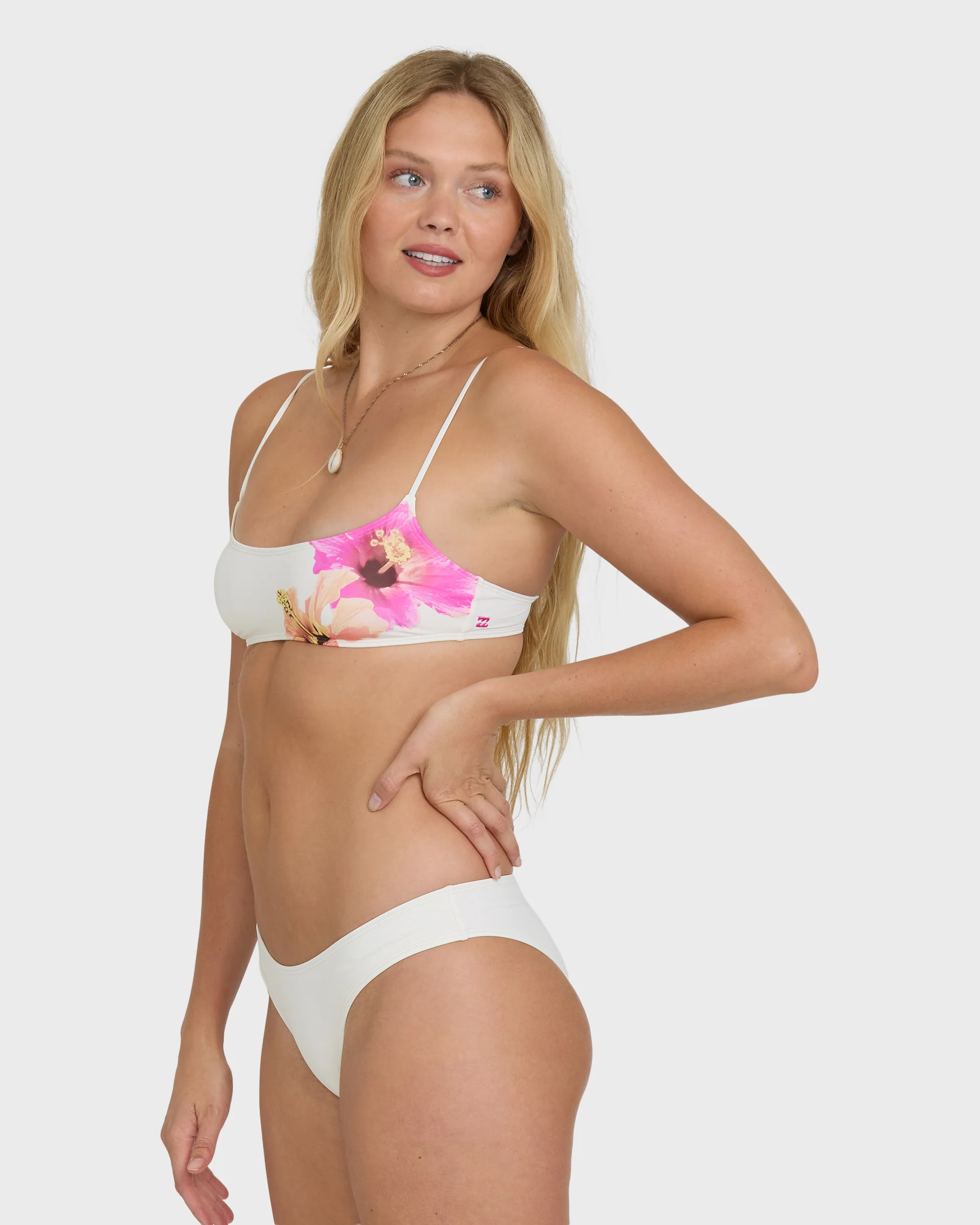 Sunny Shore Jaclyn Crop  Bralette Bikini Top - Salt Crystal - Image 3