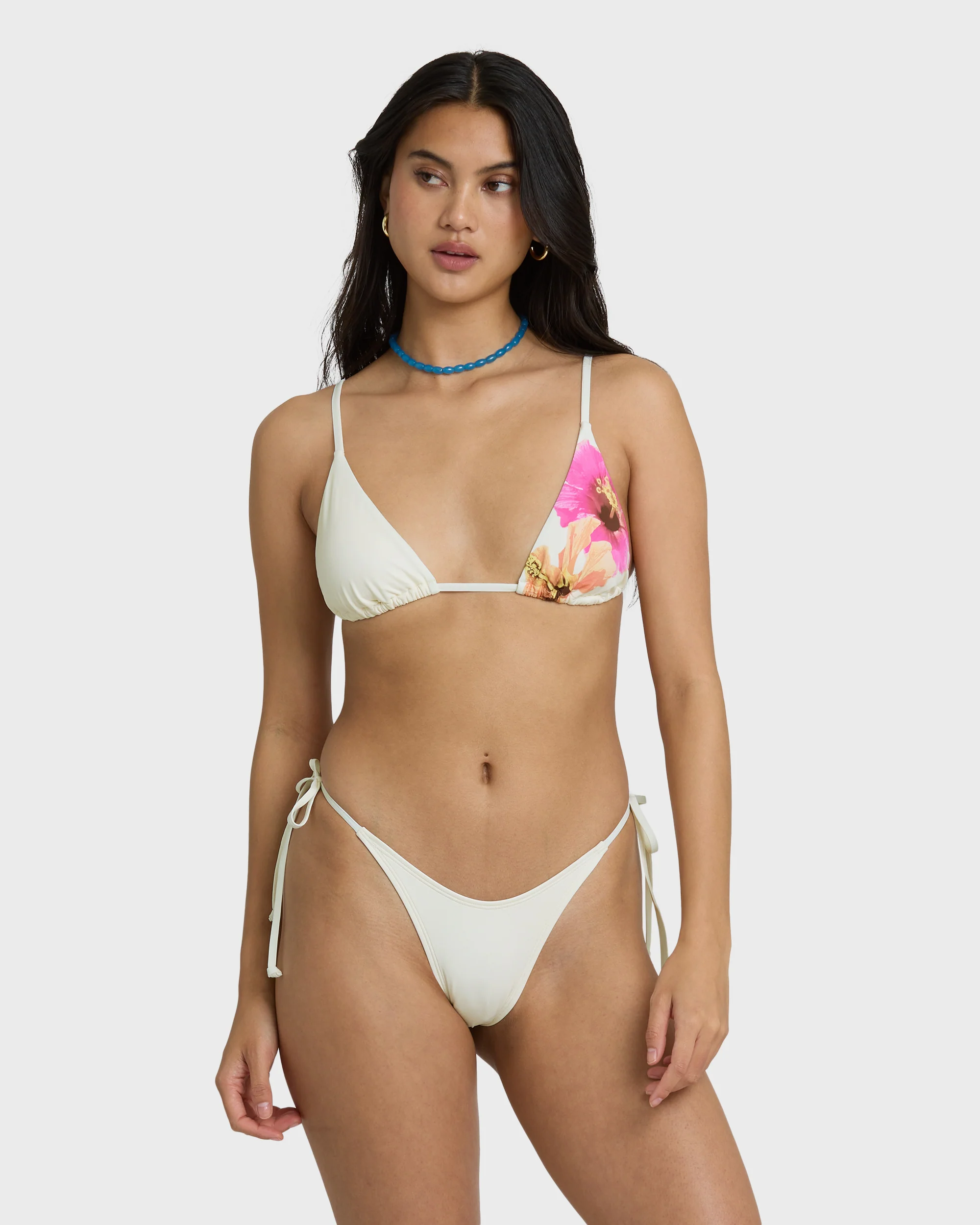 Sunny Shore Tie-side Dippi Skimpy Bikini Bottom - Salt Crystal - Image 2