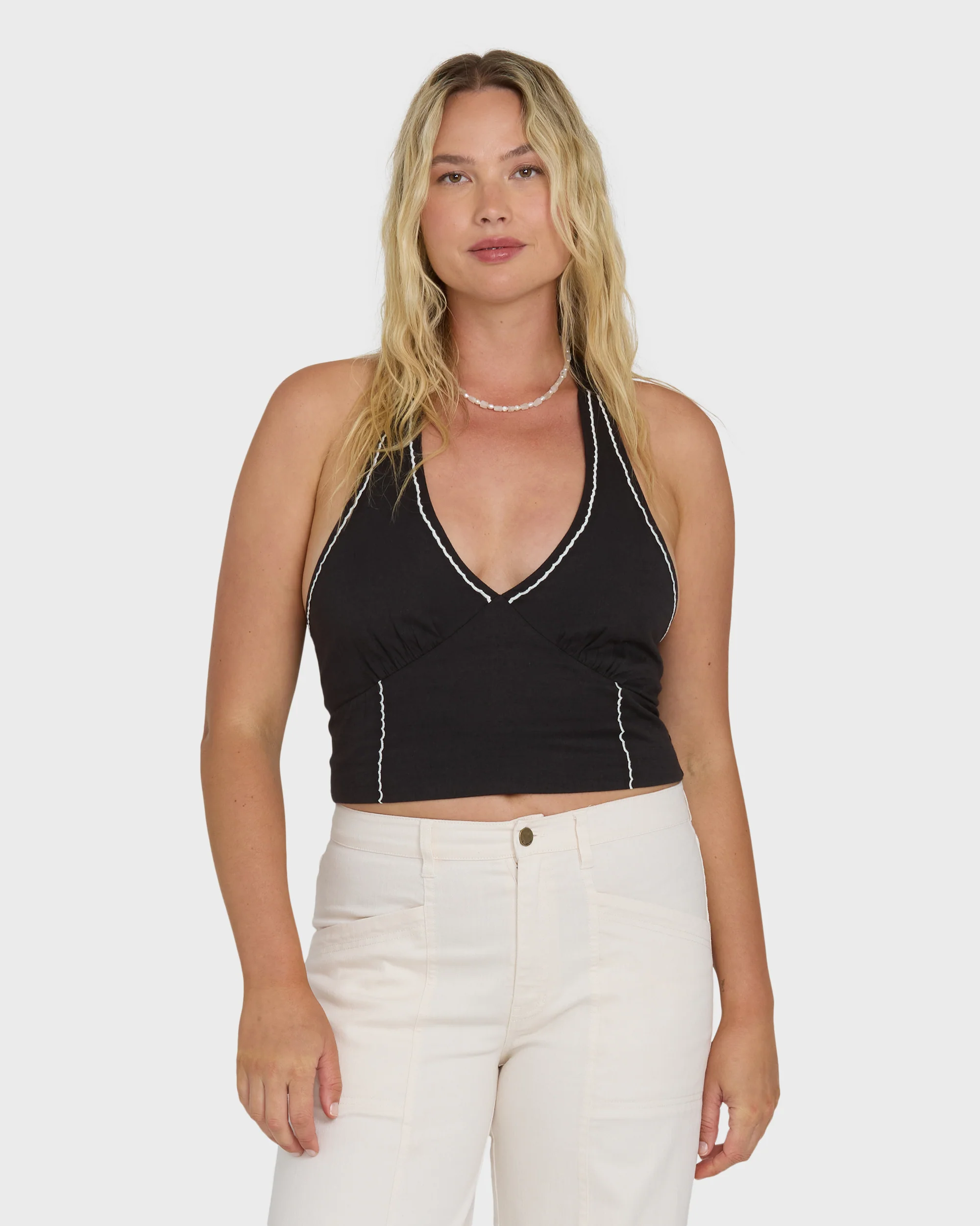 Sunny Sometimes Solid Tank Top - Black Sands - Image 8