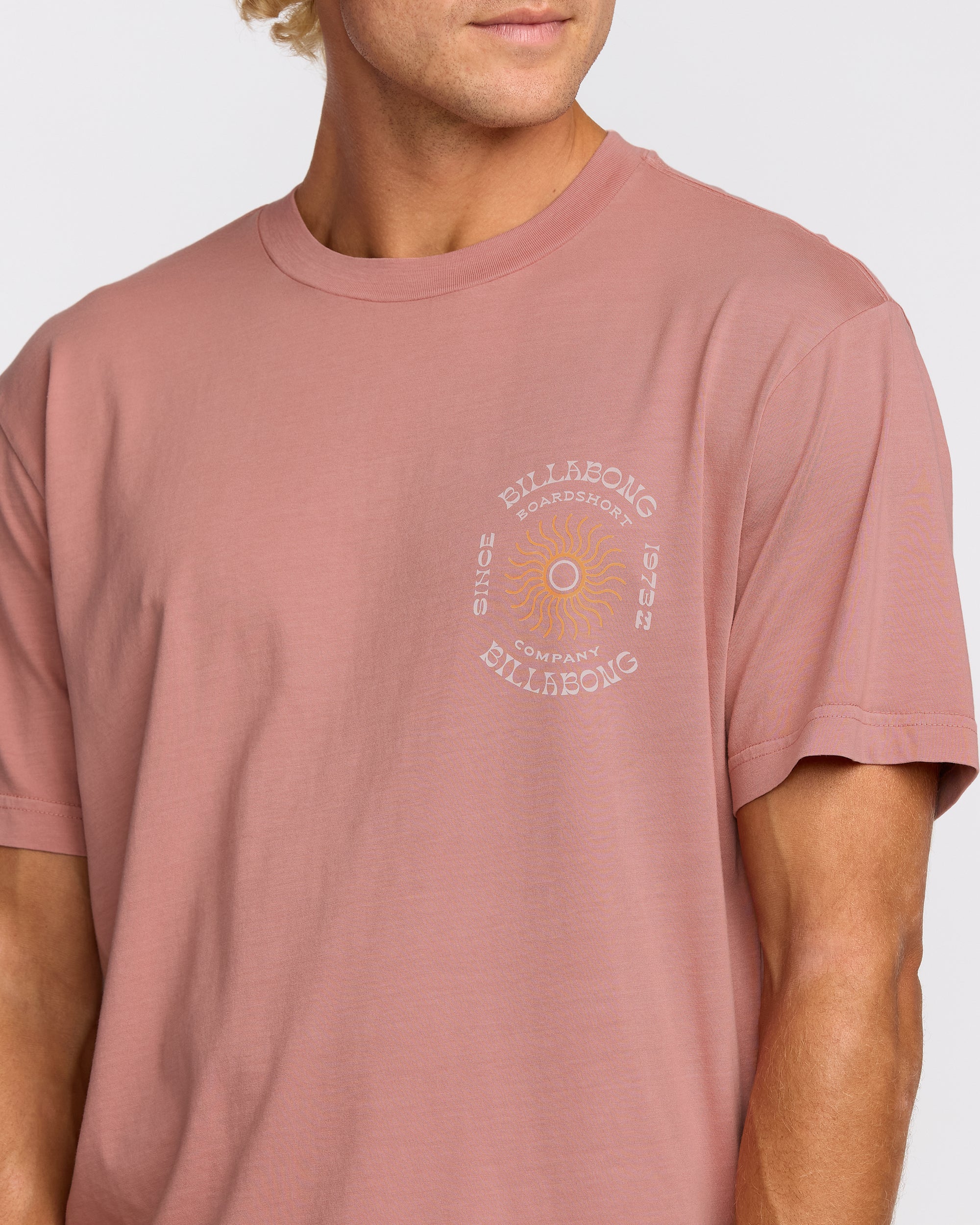 Sunrise Premium Wave Wash Short Sleeve T-Shirt - Dusty Rose - Image 5