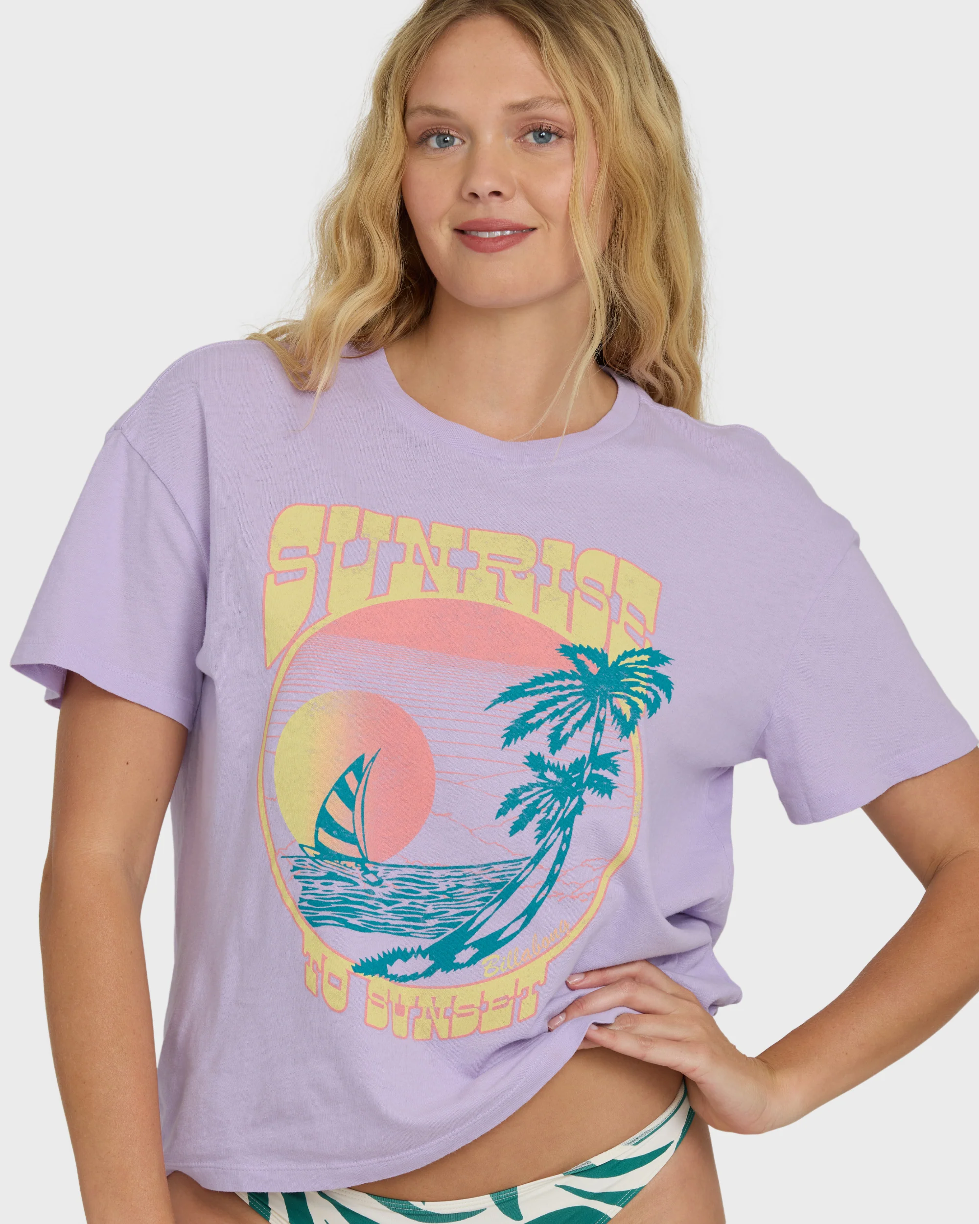 Sunrise To Sunset Short Sleeve T-Shirt - Peaceful Lilac - Image 2