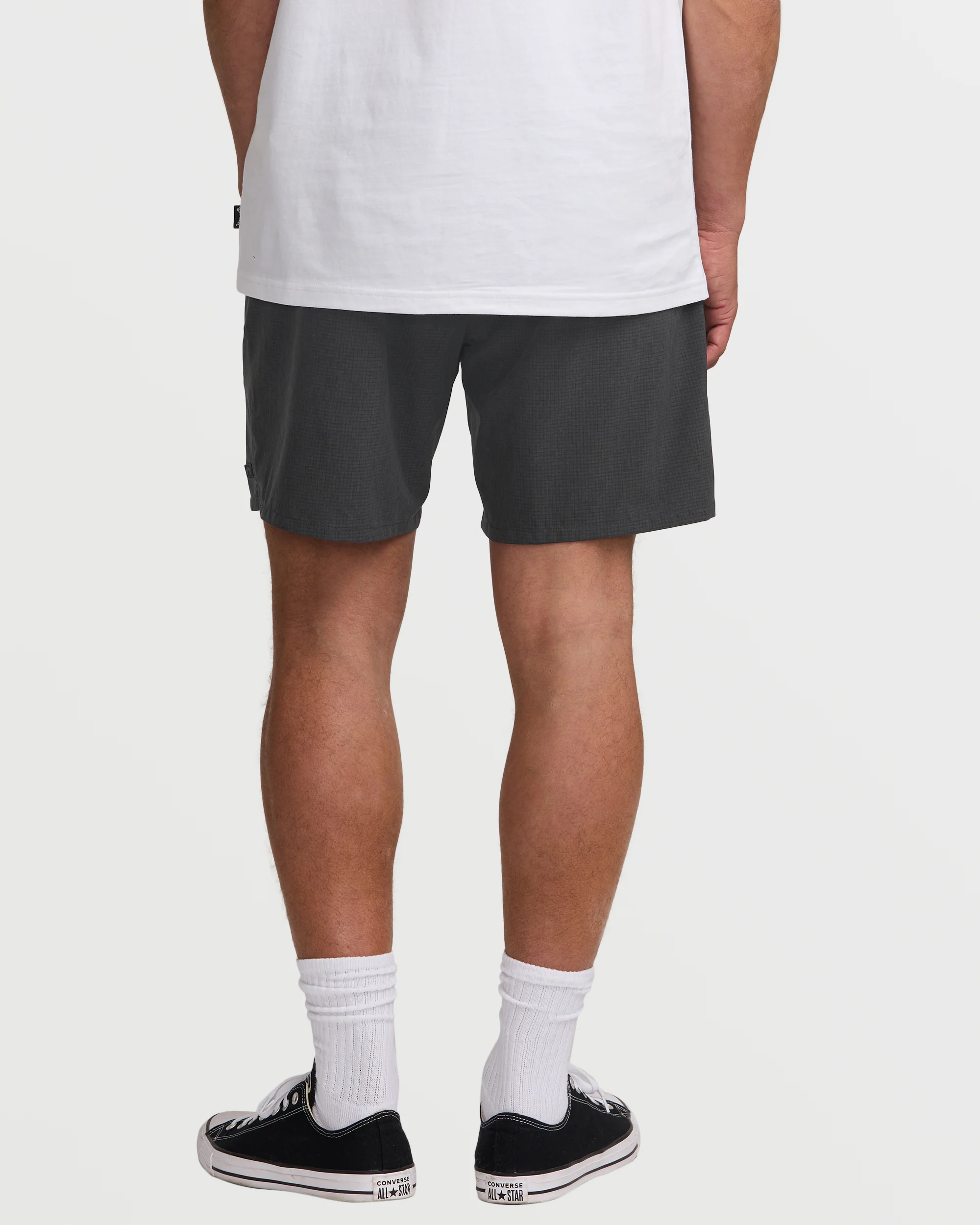 Surftrek Perforated Elastic 17" Hybrid Shorts - Black - Image 4