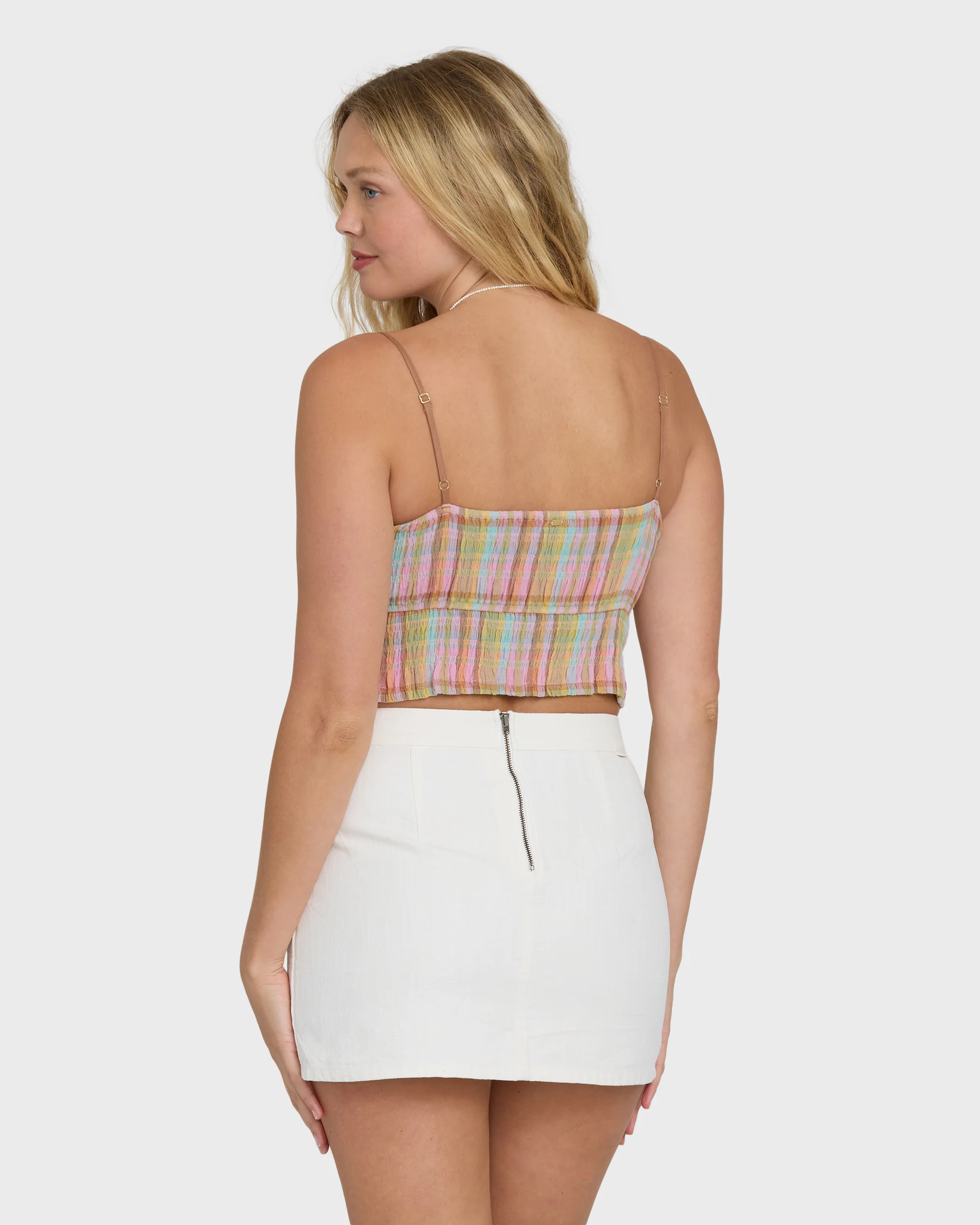 Sweet Check Tank Top - Party Pink - Image 2