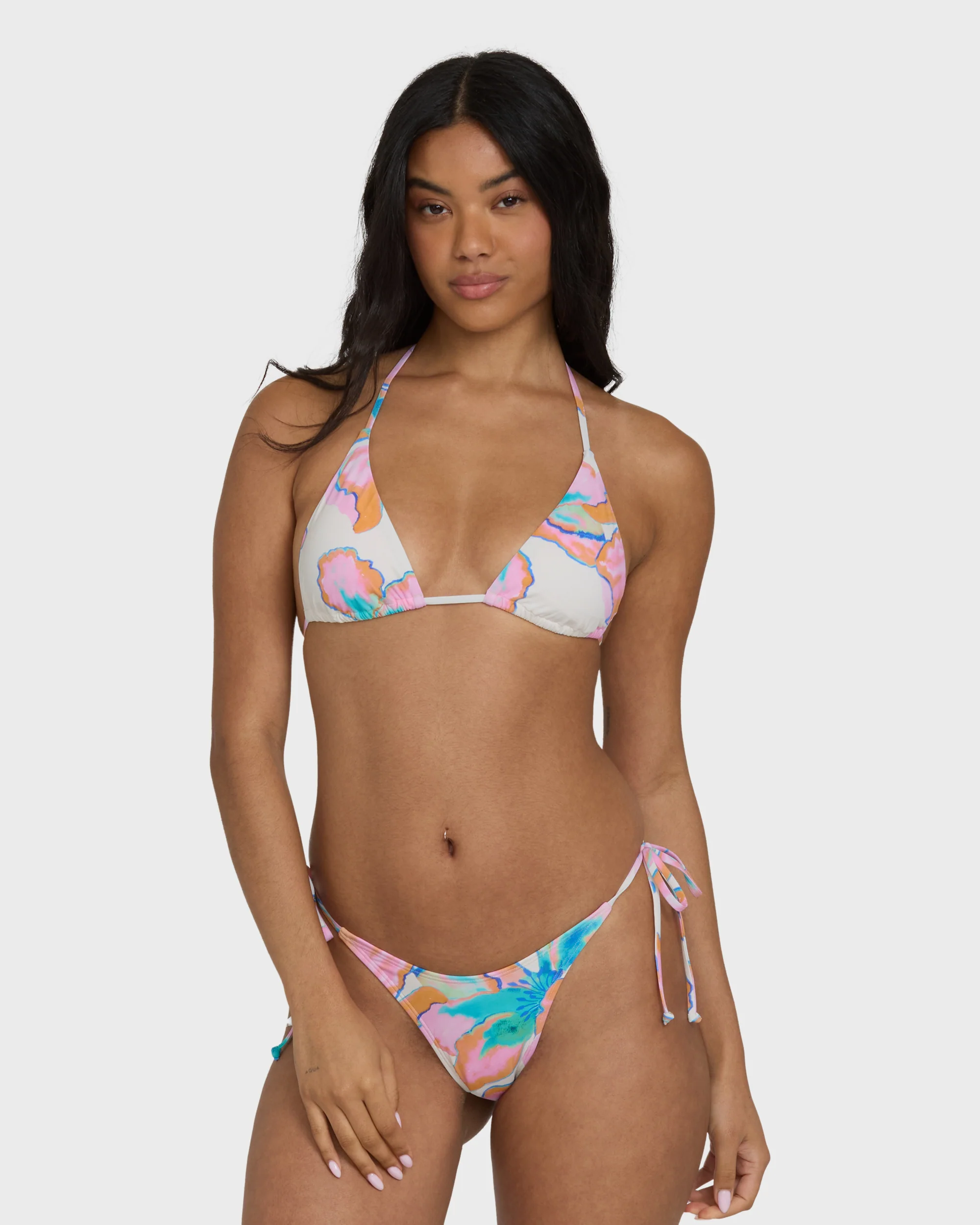 Sweet Escape Tie-Side Skimpy Bikini Bottoms - Salt Crystal - Image 2