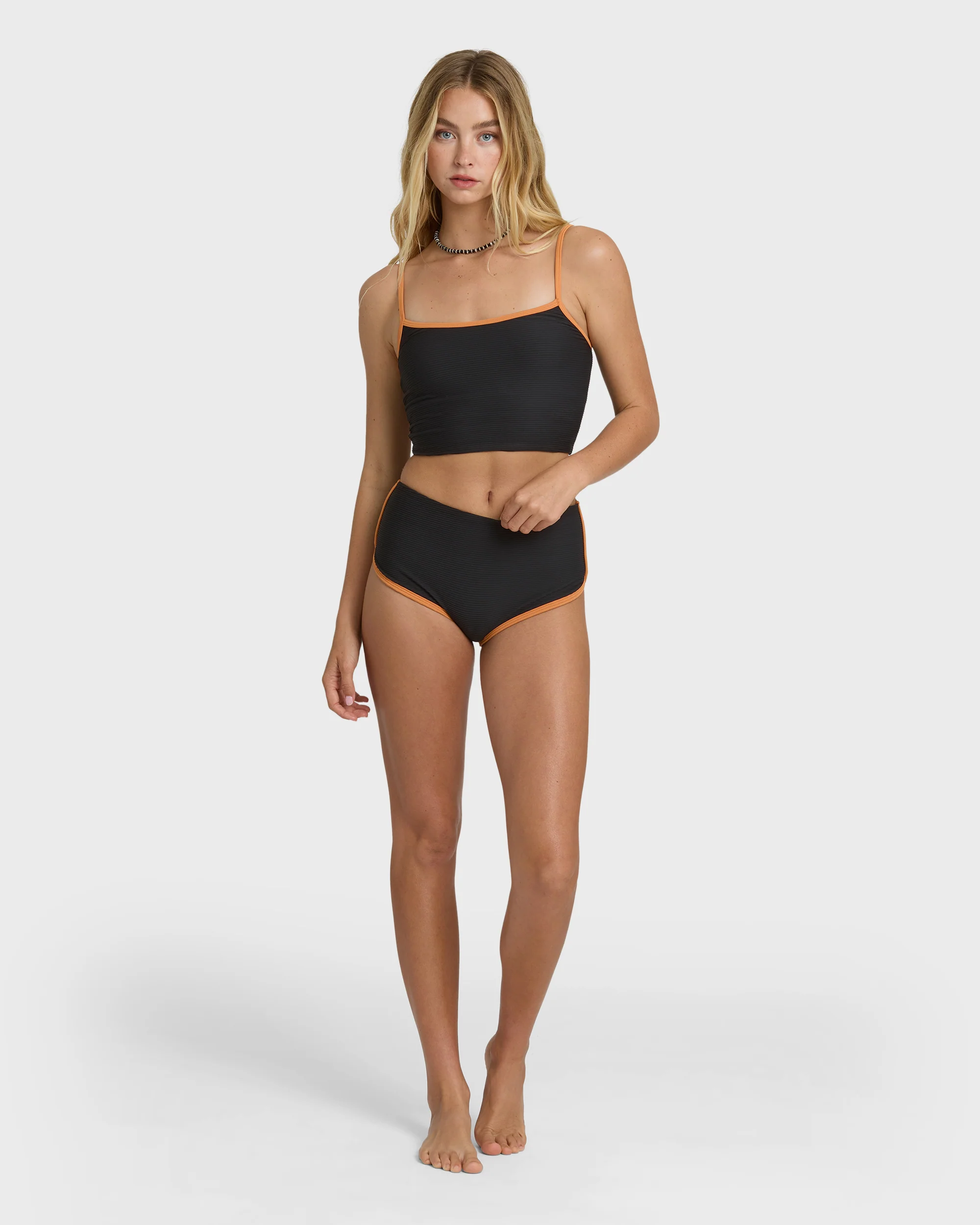 Tanlines Surf Tank Swim Tank Bikini Top - Black - Image 3
