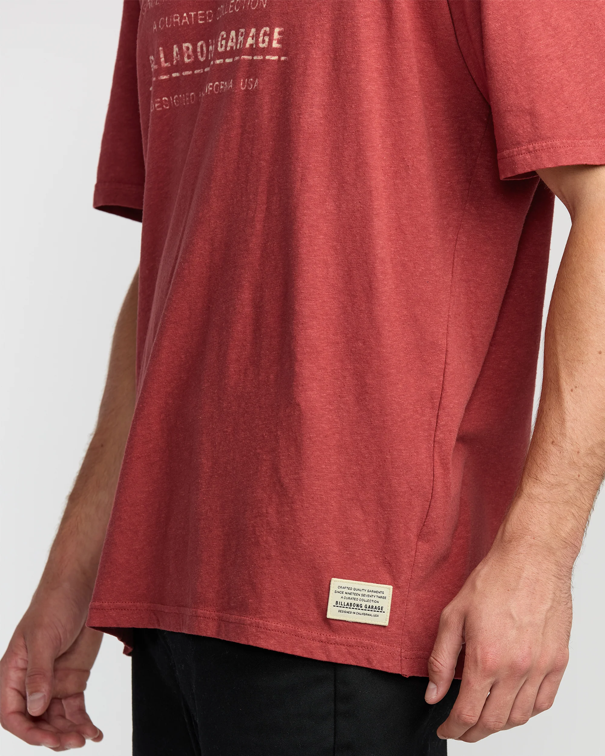 The Label Garage Regular Short Sleeve T-Shirt - Burnt Red - Image 6