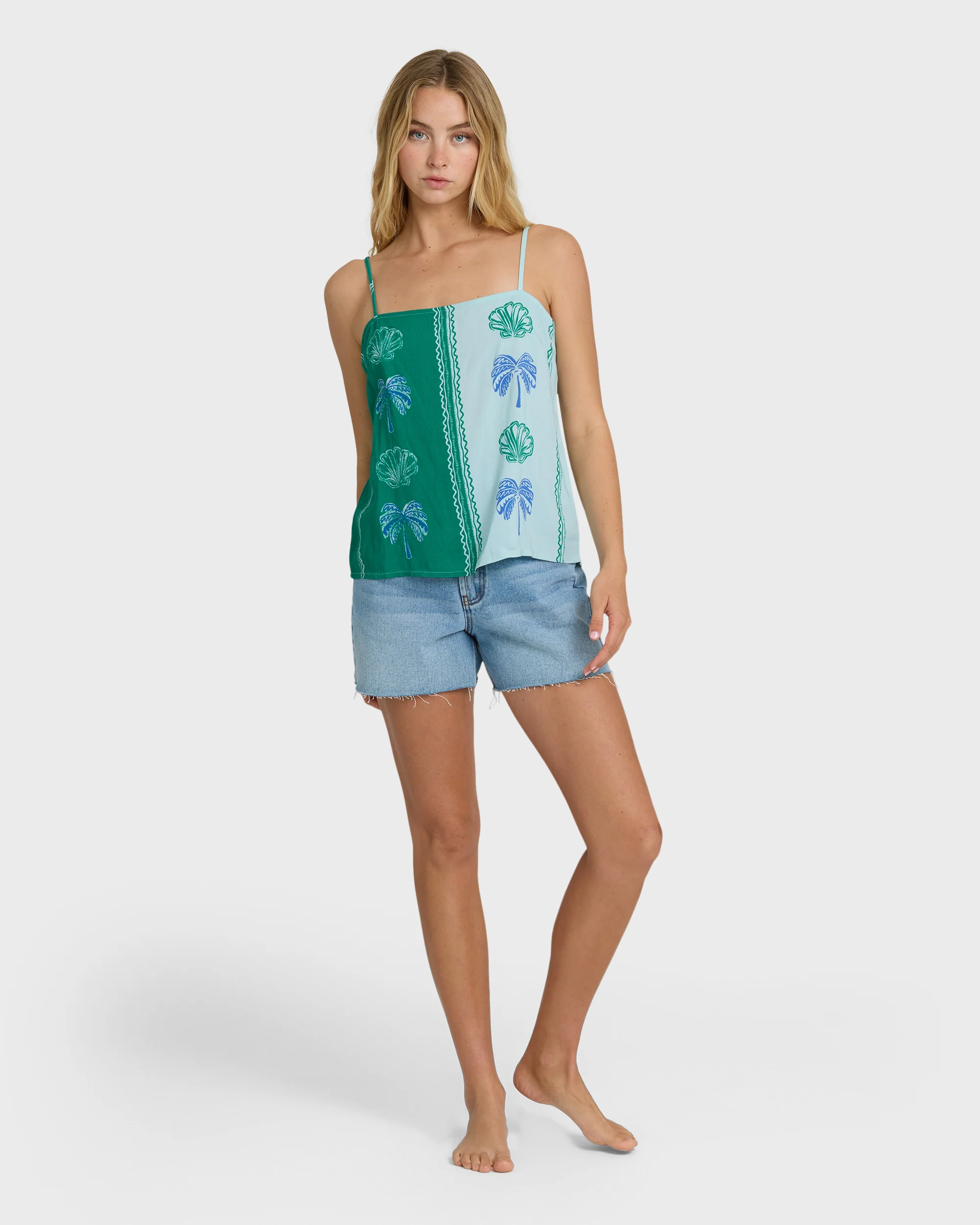 Vacay Dreams Woven Tank - Pool Blue - Image 5