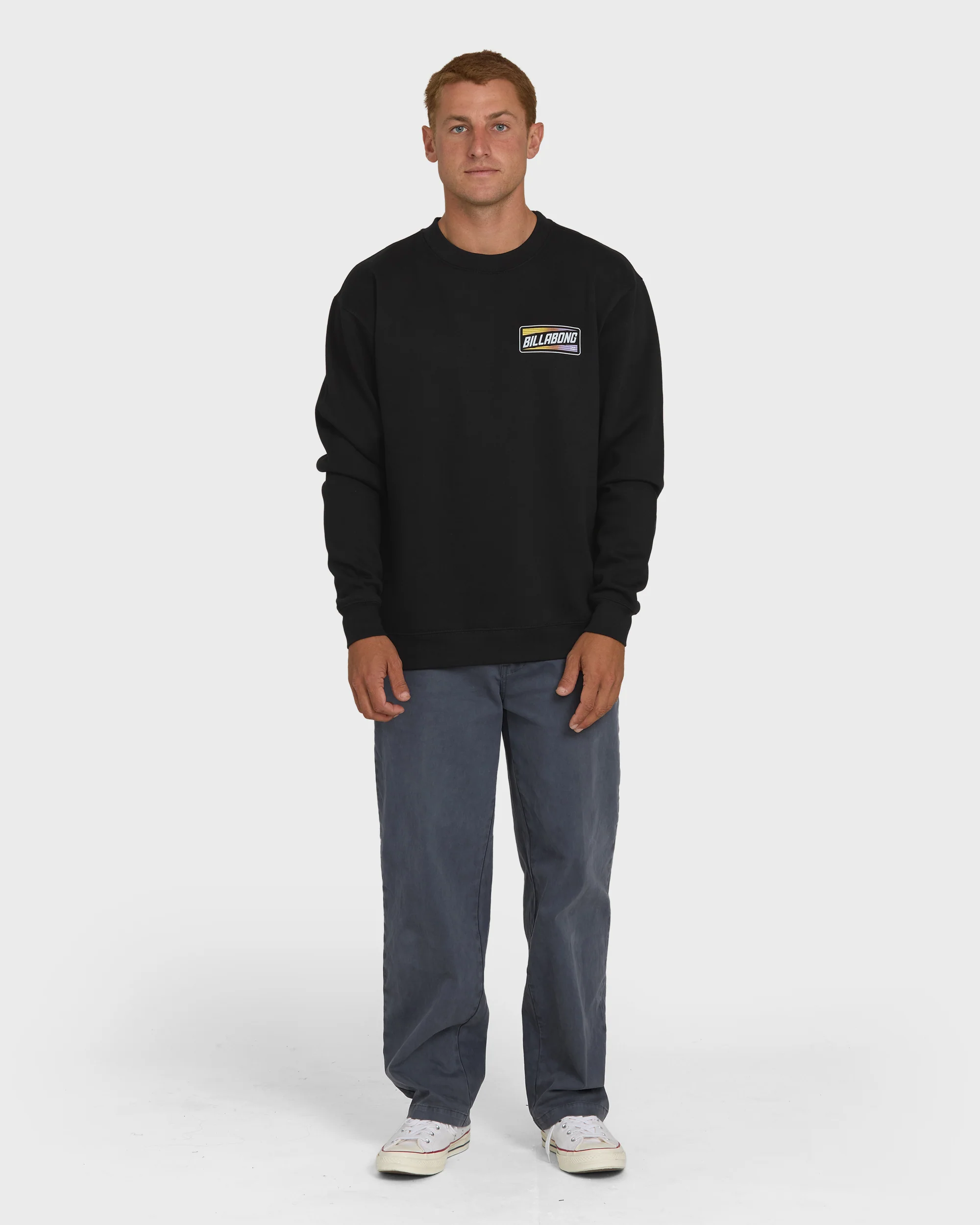 Walled Crewneck Sweatshirt - Black - Image 4