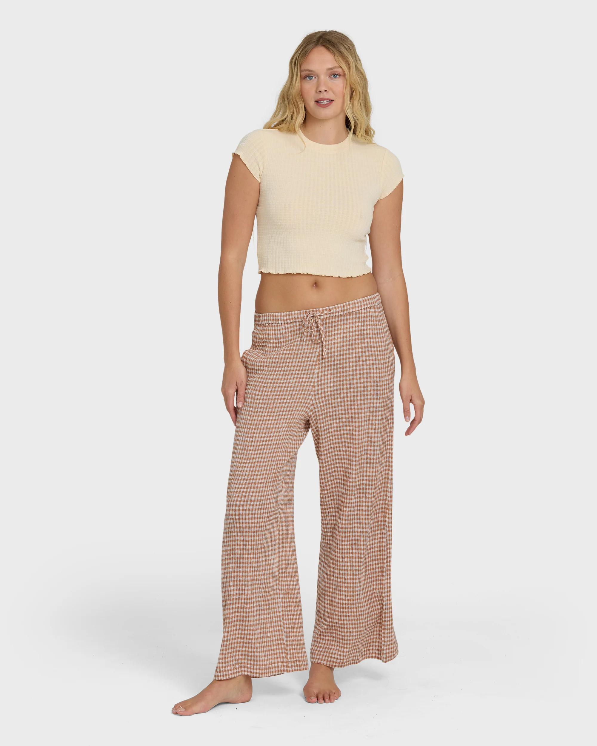 Wanderer Bitty Check Pants - Sugar Almond - Image 4