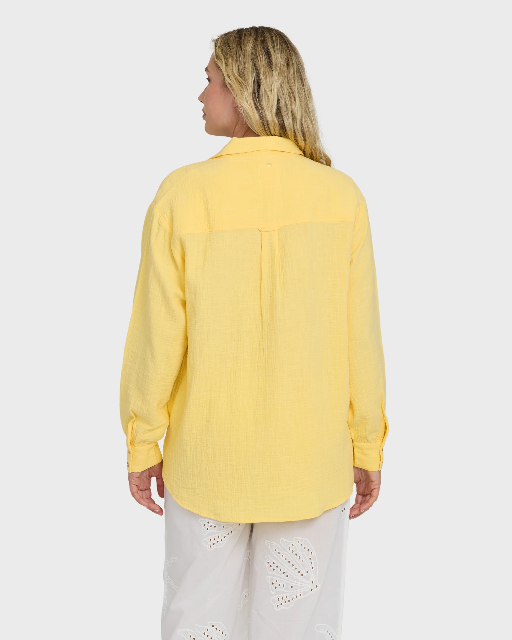 Wanderer Solid Long Sleeve Woven Shirt - Sundress - Image 7