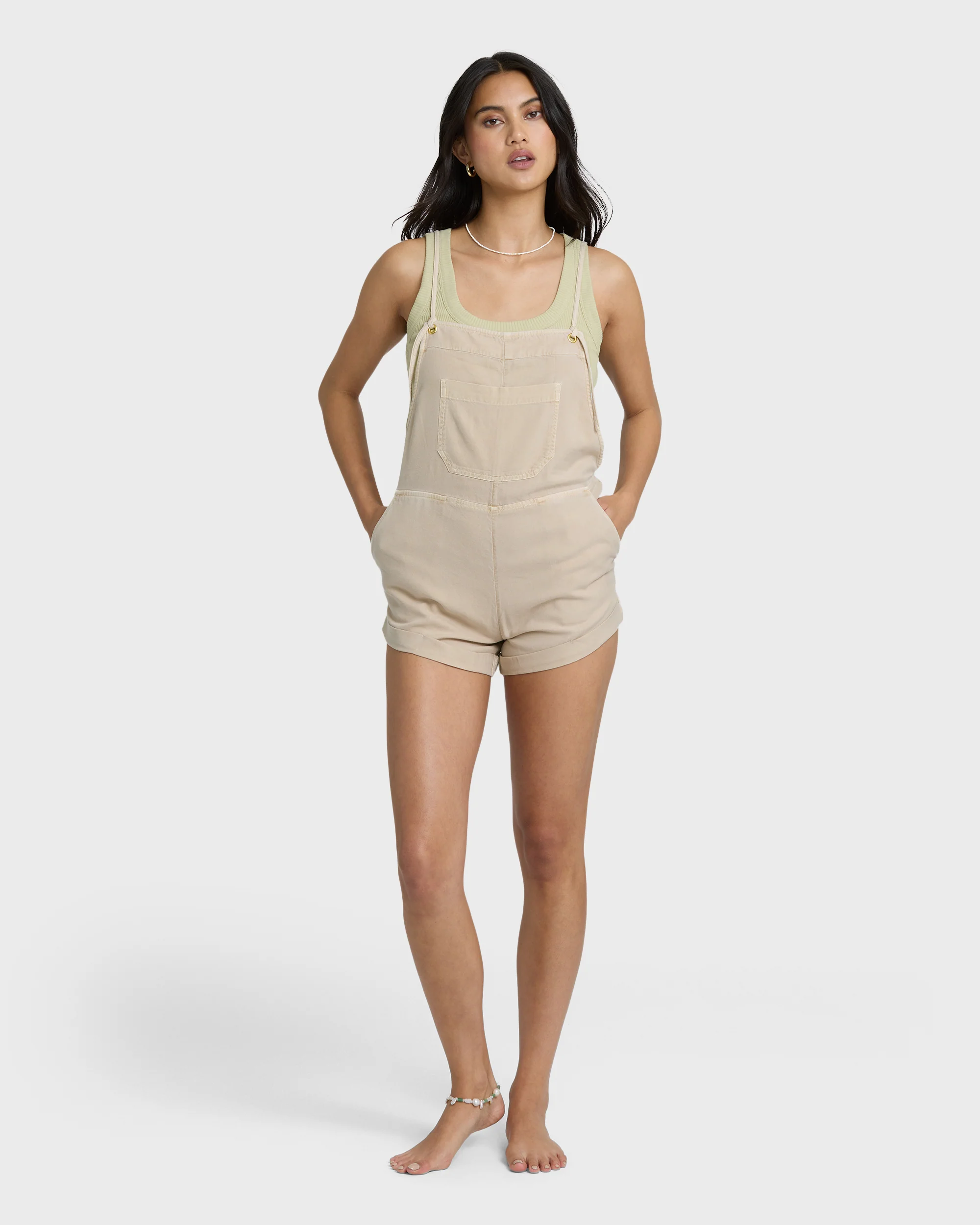 Wild Pursuit Solid Overalls - Oatmeal - Image 3