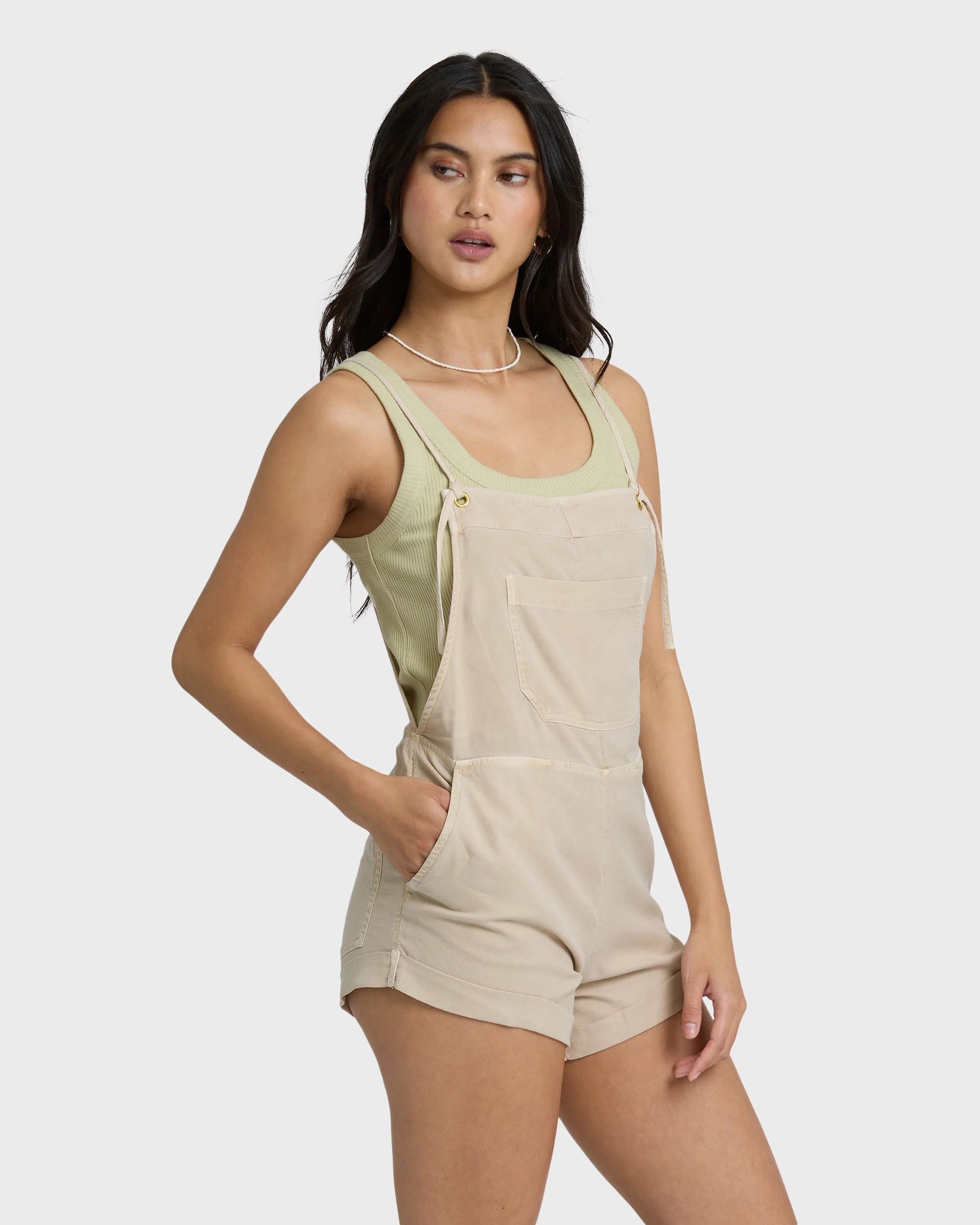 Wild Pursuit Solid Overalls - Oatmeal - Image 5
