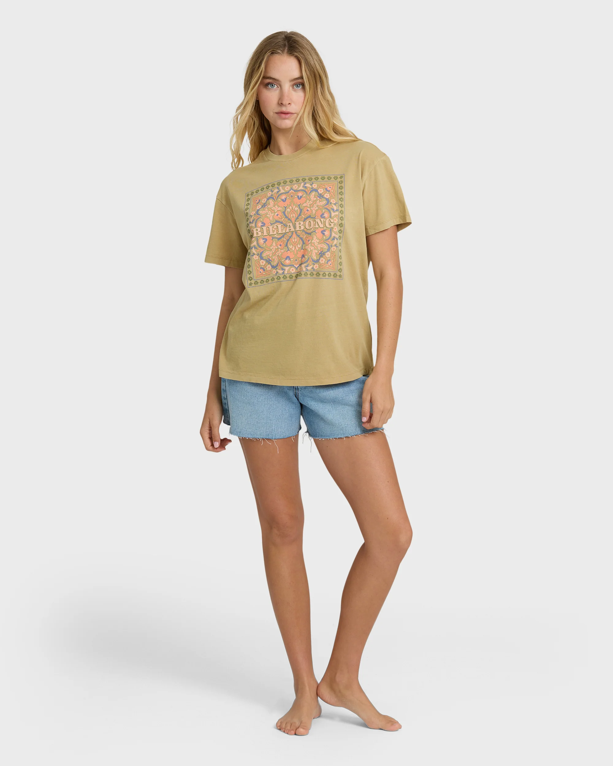 Flowers Ahead Short Sleeve T-Shirt - Stone - Image 3