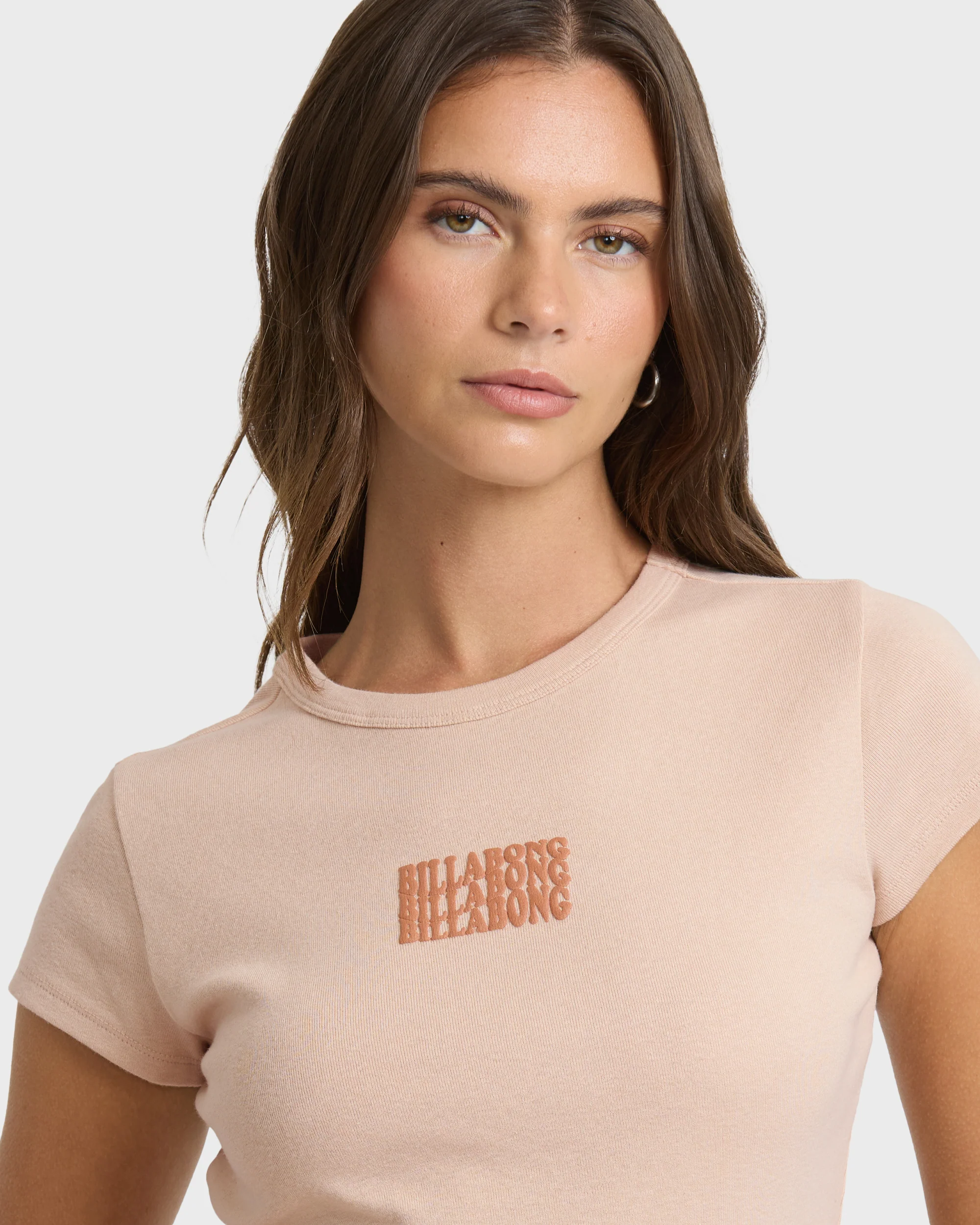 Triple Stacked Short Sleeve T-Shirt - Oatmeal - Image 2