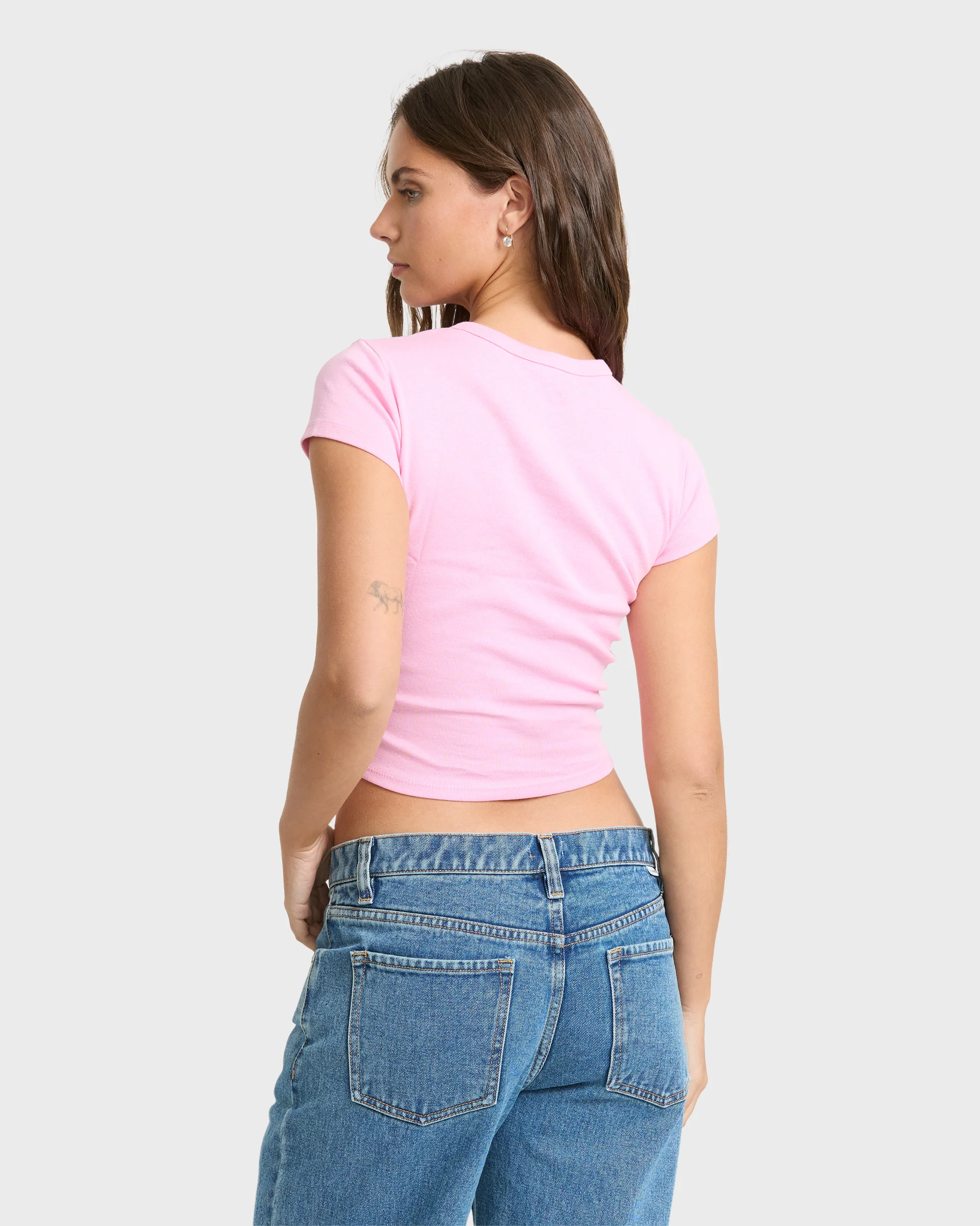 Wonderful Garden Short Sleeve Knit T-Shirt - Prism Pink - Image 2