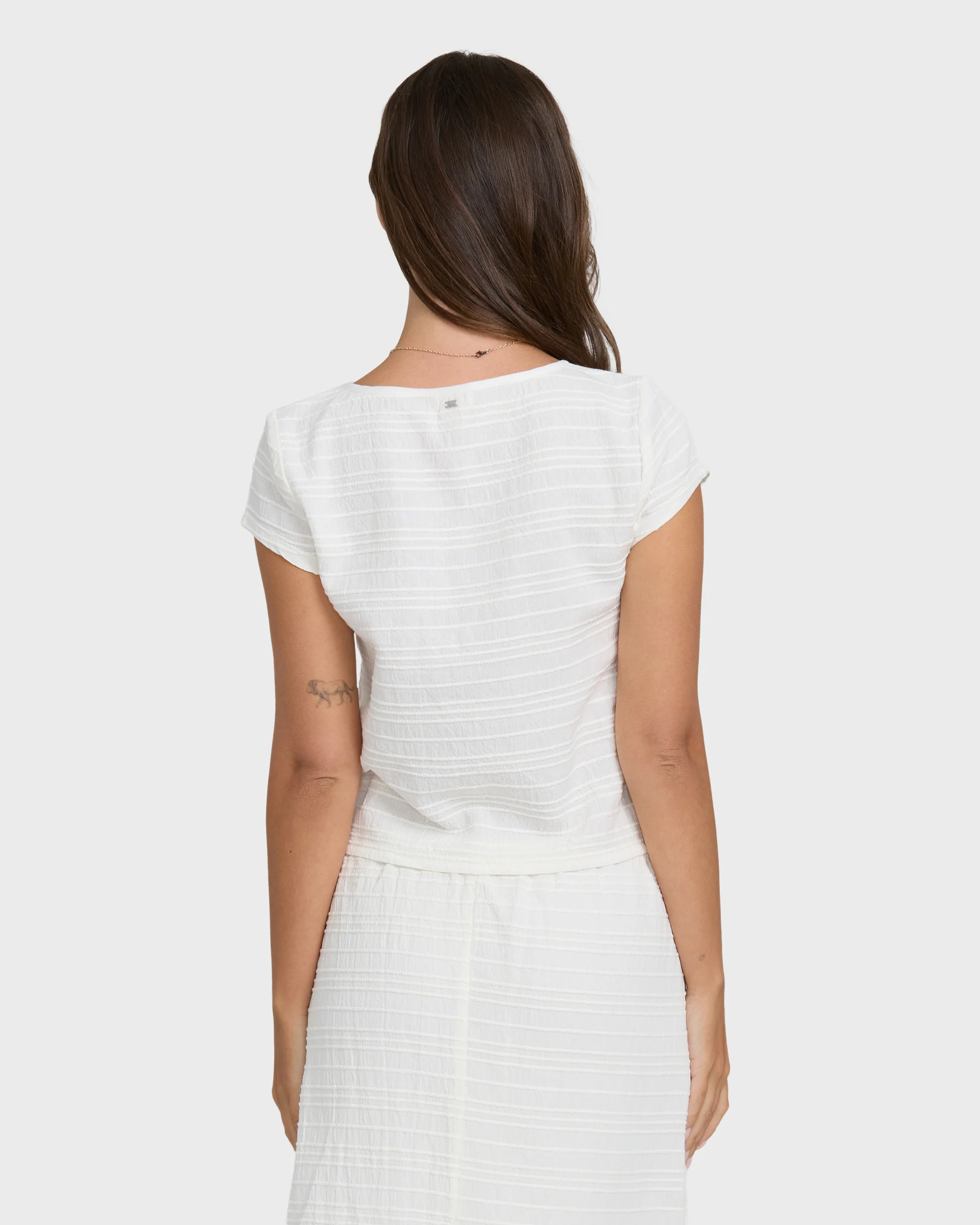 Your Call Short Sleeve Woven Shirt - Salt Crystal - Image 2